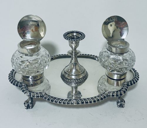 fig 1. Victorian Silver Desk Stand