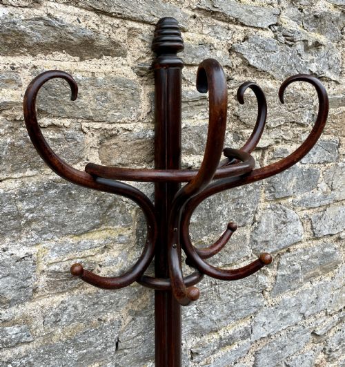 fig 2. Antique Bentwood Demi-Lune Hat and Coat Stand