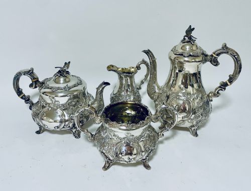Victorian 4 Piece Silver Tea and Coffee Set