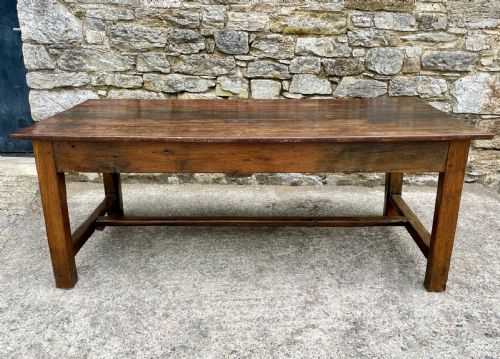 fig 1. Large Antique French Cherrywood Farmhouse Table