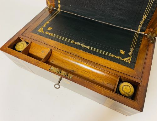 fig 1. Victorian Rosewood Writing Slope with Secret Drawers