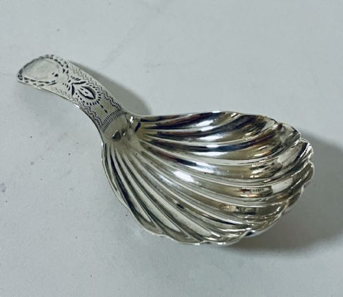 fig 1. 18th Century Georgian Silver Caddy Spoon