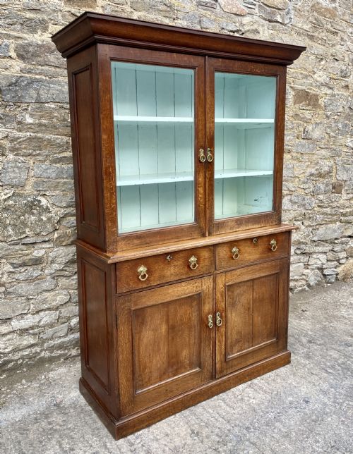 fig 1. Victorian Oak Glazed Dresser