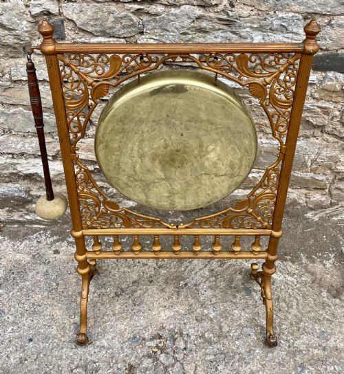 Large Antique Brass Dinner Gong