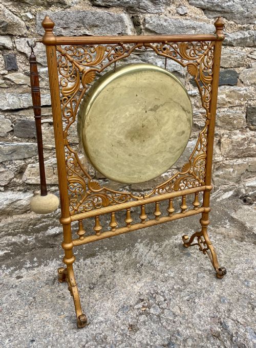 fig 1. Large Antique Brass Dinner Gong
