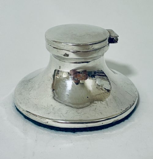 fig 1. Antique Sterling Silver Inkwell