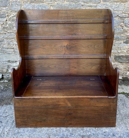 Antique Oak Box Settle