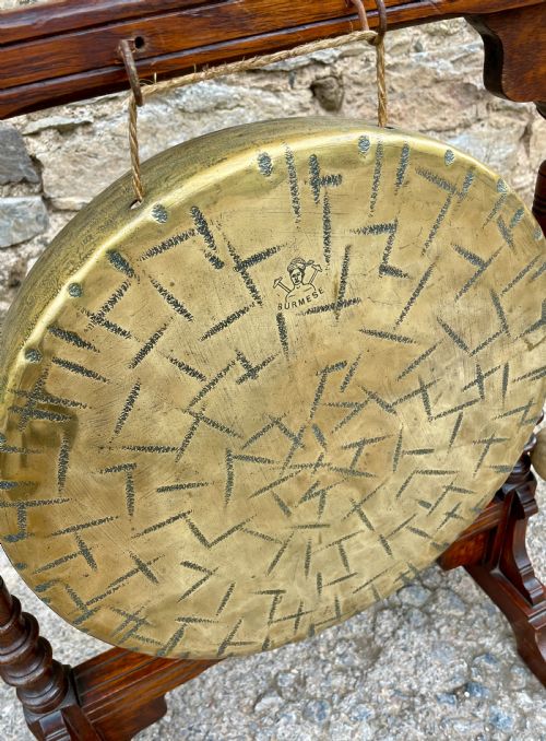 fig 2. Antique Oak Framed Dinner Gong