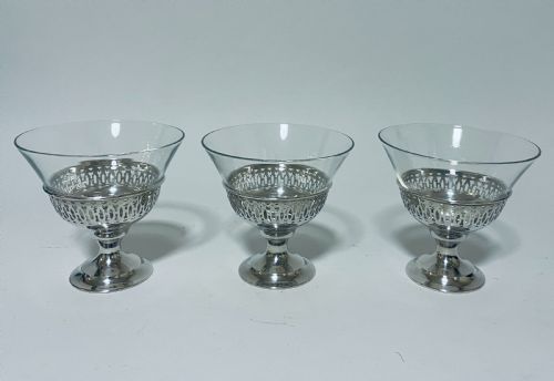 Set of 3 American Sterling Silver Dessert Bowls