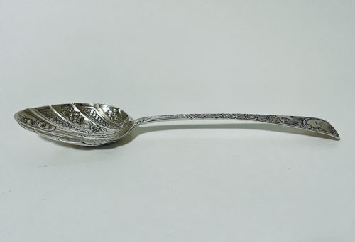 Georgian Silver Berry Spoon