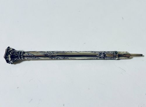 fig 1. Antique Silver Propelling Pen and Pencil
