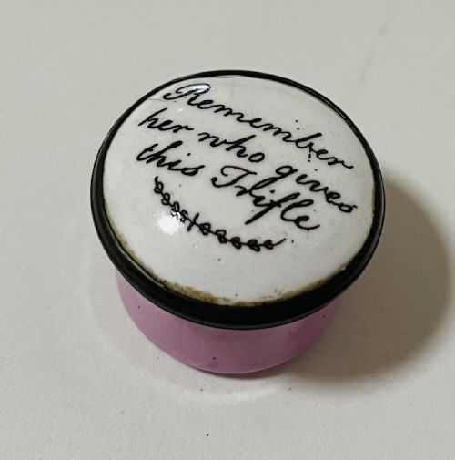 Georgian Bilston Enamel Pill Box