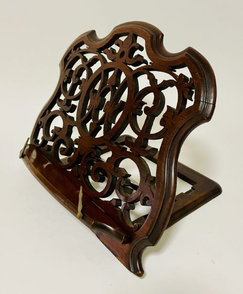 fig 1. Antique Mahogany Adjustable Book Stand