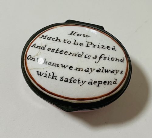 fig 1. Georgian Bilston Enamel Patch Box