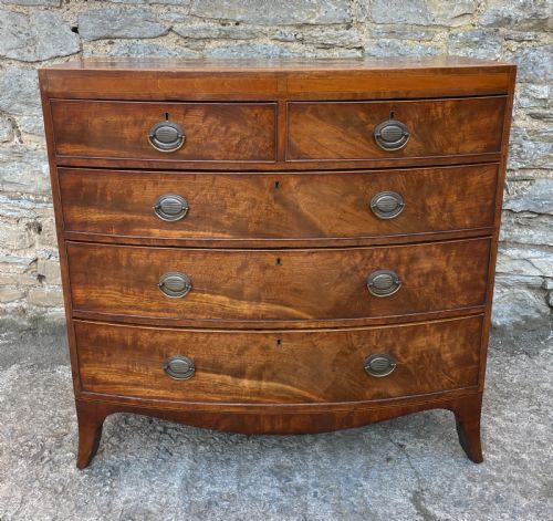 Regency Mahogany Bow Front Chest of Drawers