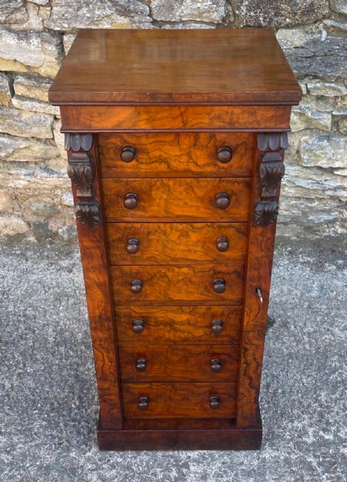 Victorian Walnut Wellington Chest