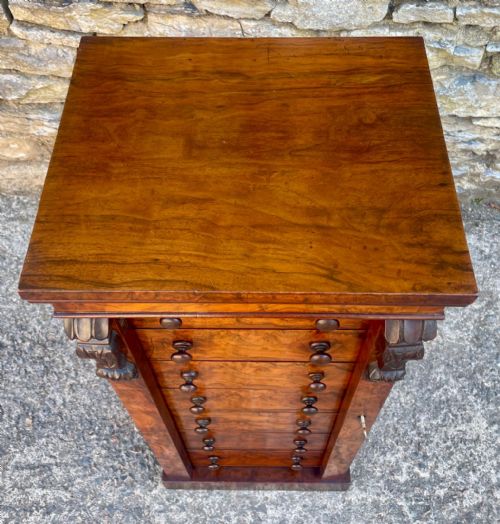 fig 1. Victorian Walnut Wellington Chest