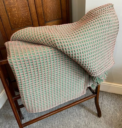 fig 1. Large Welsh Honeycomb Wool Blanket