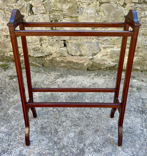 Edwardian Mahogany Towel Rail