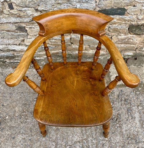 fig 2. Antique Elm Captains Chair