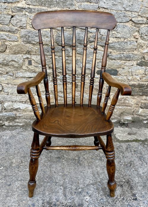 fig 1. Antique Elm Windsor Farmhouse Chair