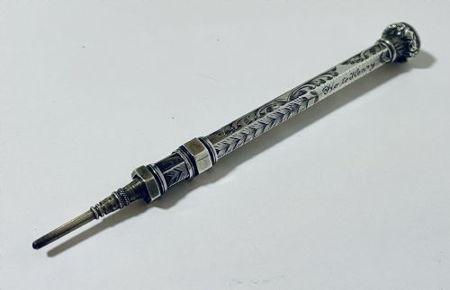 fig 1. Victorian Silver Propelling Pencil