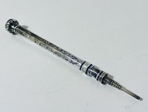 fig 2. Victorian Silver Propelling Pencil