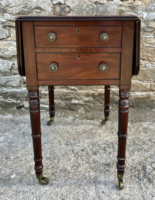fig 1. Regency Mahogany Drop Flap Work Table
