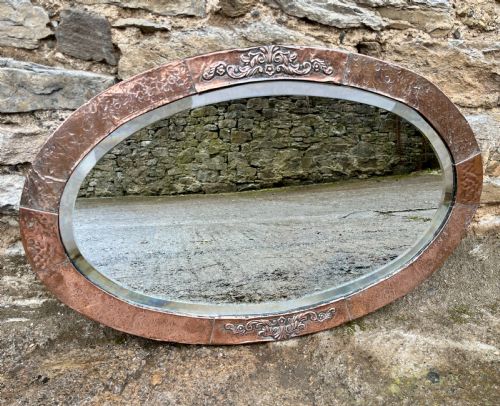 Arts and Crafts Copper Mirror