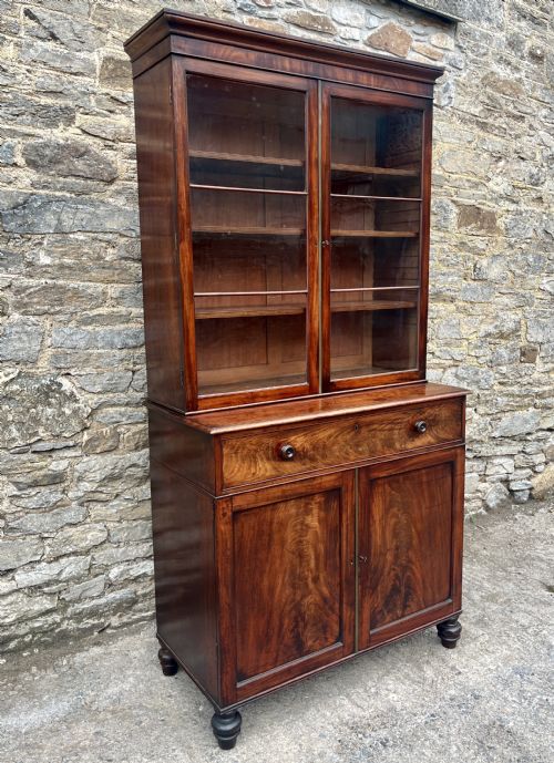 fig 1. William IV Mahogany Glazed Bookcase