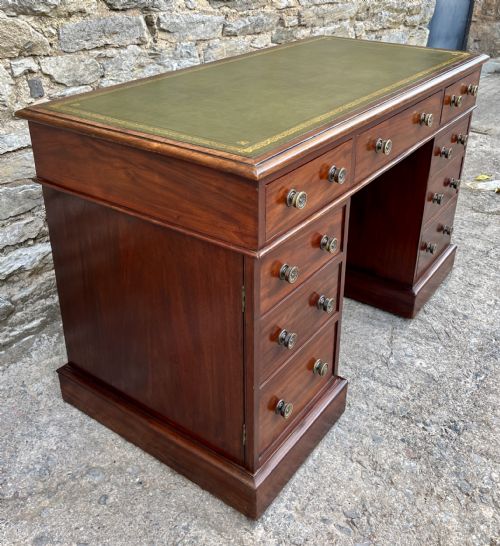 fig 2. Victorian Mahogany Pedestal Desk