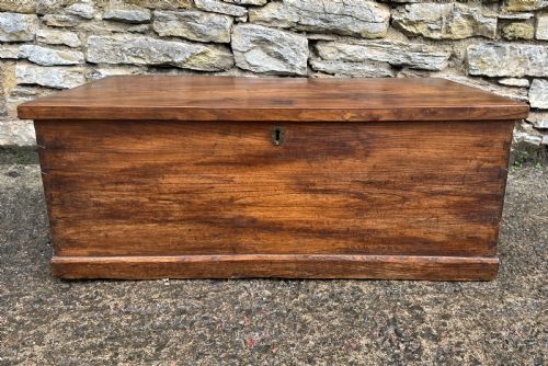 fig 1. Antique Elm Blanket Box