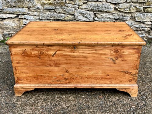 Antique Stripped Pine Blanket Box