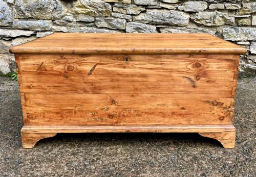 fig 1. Antique Stripped Pine Blanket Box