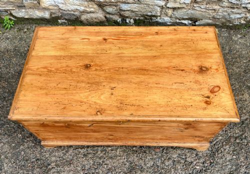 fig 2. Antique Stripped Pine Blanket Box