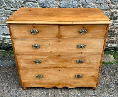 fig 1. Large Antique Pine Chest of Drawers