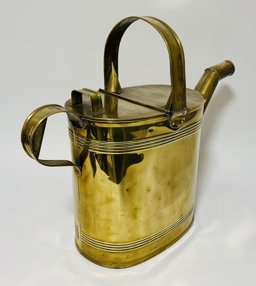 fig 1. Large Antique Brass Watering Can