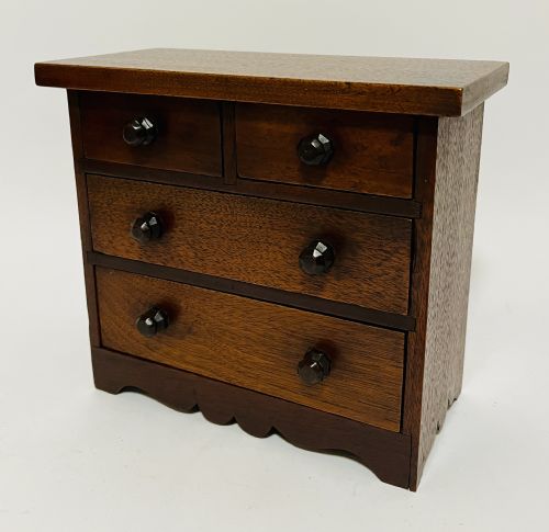 fig 1. Antique Miniature Apprentice Chest of Drawers