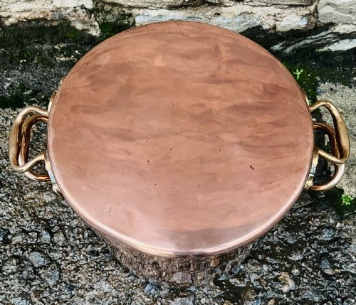 fig 1. Large Victorian Copper Stock Pot