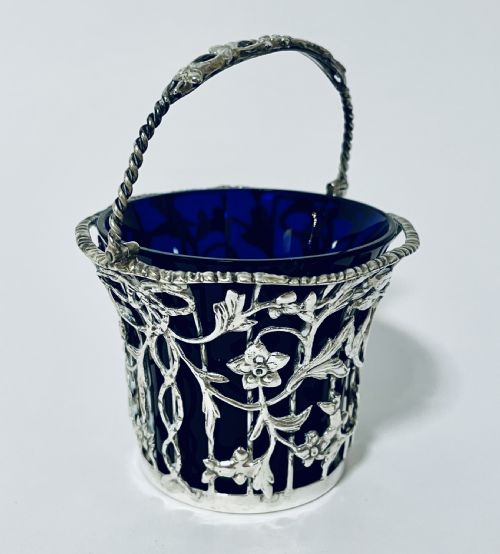 fig 2. Antique Silver Swing Handled Sugar Basket