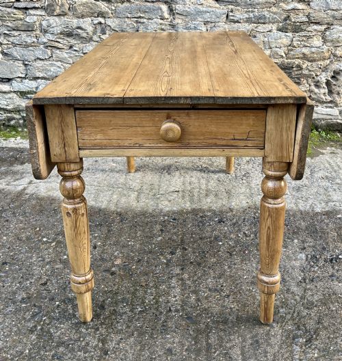 fig 2. Victorian Pine Drop Flap Kitchen Table