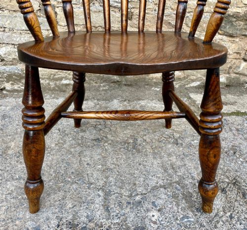 fig 1. Antique Elm Windsor Farmhouse Chair
