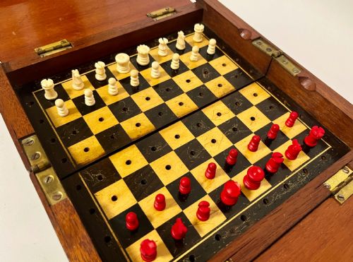 fig 2. Antique Travelling Chess Set