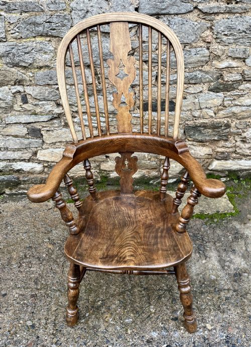 fig 1. Antique Broad Arm Windsor Chair