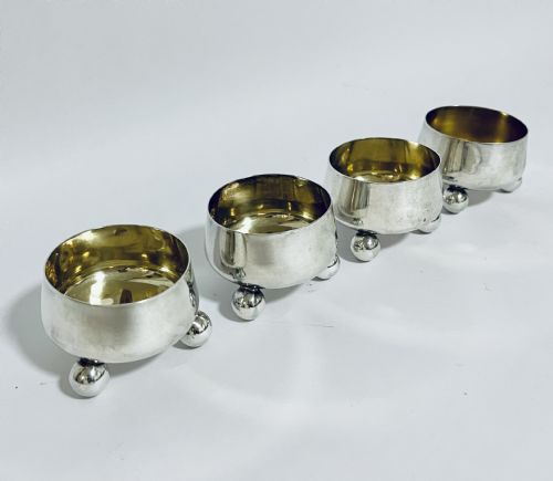 fig 1. Set of 4 Victorian Exeter Silver Salts