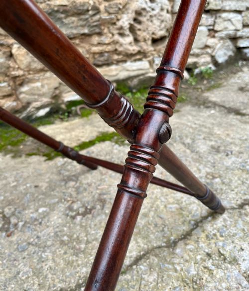 GEORGIAN MAHOGANY FOLDING BUTLERS TRAY - ADDITIONAL PHOTO 3