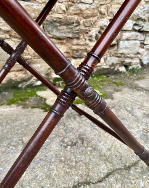 GEORGIAN MAHOGANY FOLDING BUTLERS TRAY - ADDITIONAL PHOTO 6