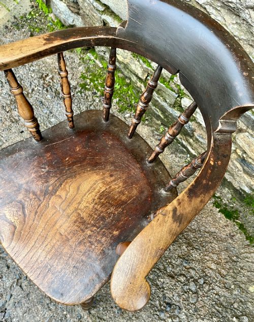 fig 3. Antique Elm Captains Chair