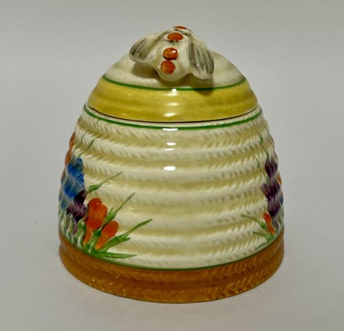 fig 1. Clarice Cliff Crocus Honey Pot