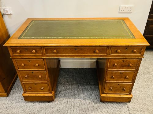 fig 2. Victorian Oak Pedestal Desk